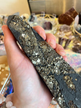 Load image into Gallery viewer, Pyrite and Shungite Obelisk