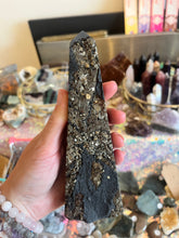 Load image into Gallery viewer, Pyrite and Shungite Obelisk