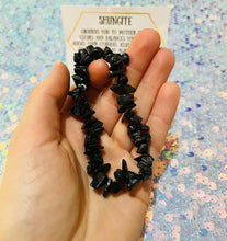 Load image into Gallery viewer, Shungite Chunky Chip Bracelet - Mystical Rainbow Treasures