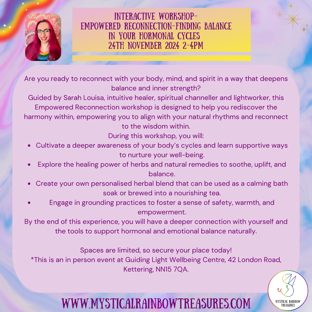 Interactive Workshop-Empowered Reconnection-Finding Balance In Your Hormonal Cycles