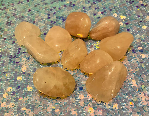 Rose Quartz Pebbles-WEBSITE EXCLUSIVE - Mystical Rainbow Treasures 