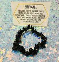 Load image into Gallery viewer, Shungite Chunky Chip Bracelet - Mystical Rainbow Treasures 
