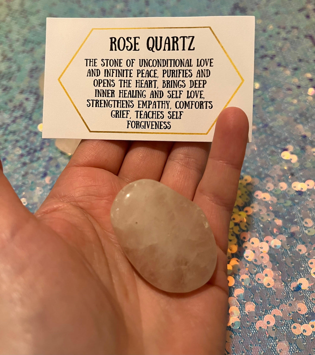 Rose Quartz Pebbles-WEBSITE EXCLUSIVE - Mystical Rainbow Treasures 