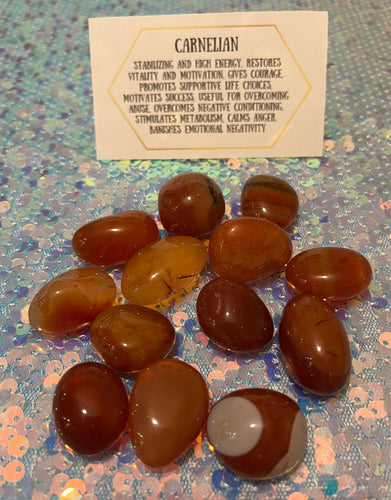 Carnelian Tumble Stones - Mystical Rainbow Treasures 