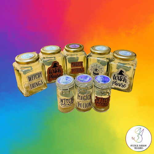 Small Magickal Jars - Mystical Rainbow Treasures 