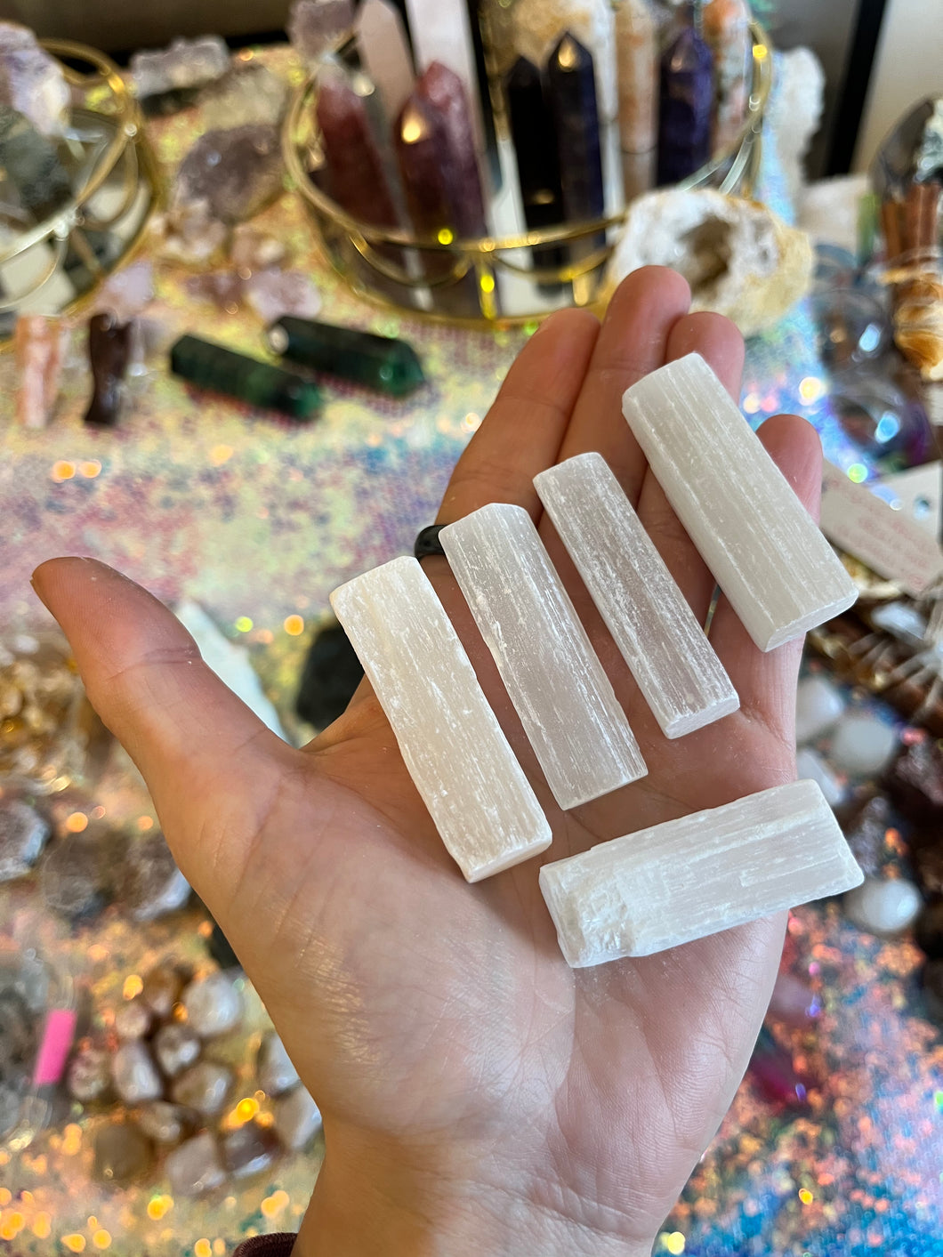 Selenite/Satin Spar Stick Bundle