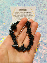 Load image into Gallery viewer, Shungite Chunky Chip Bracelet - Mystical Rainbow Treasures 
