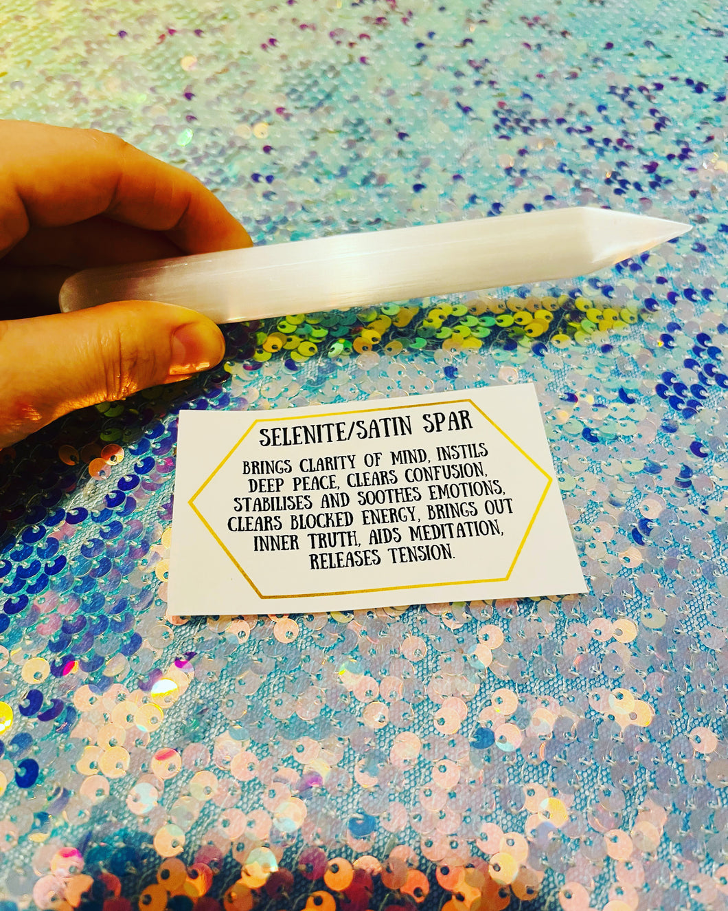 Selenite/Satin Spar Wands - Mystical Rainbow Treasures 