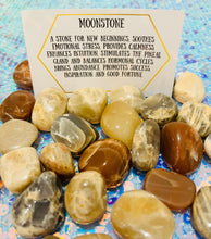 Load image into Gallery viewer, Moonstone Trio Tumble Stone Set-WEBSITE EXCLUSIVE - Mystical Rainbow Treasures 
