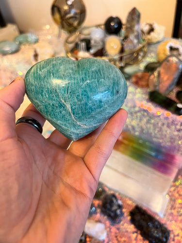 amazonite crystal heart