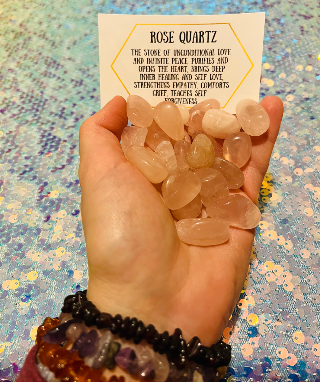 Small Rose Quartz Tumblestones-WEBSITE EXCLUSIVE   4 for £3.00! - Mystical Rainbow Treasures 