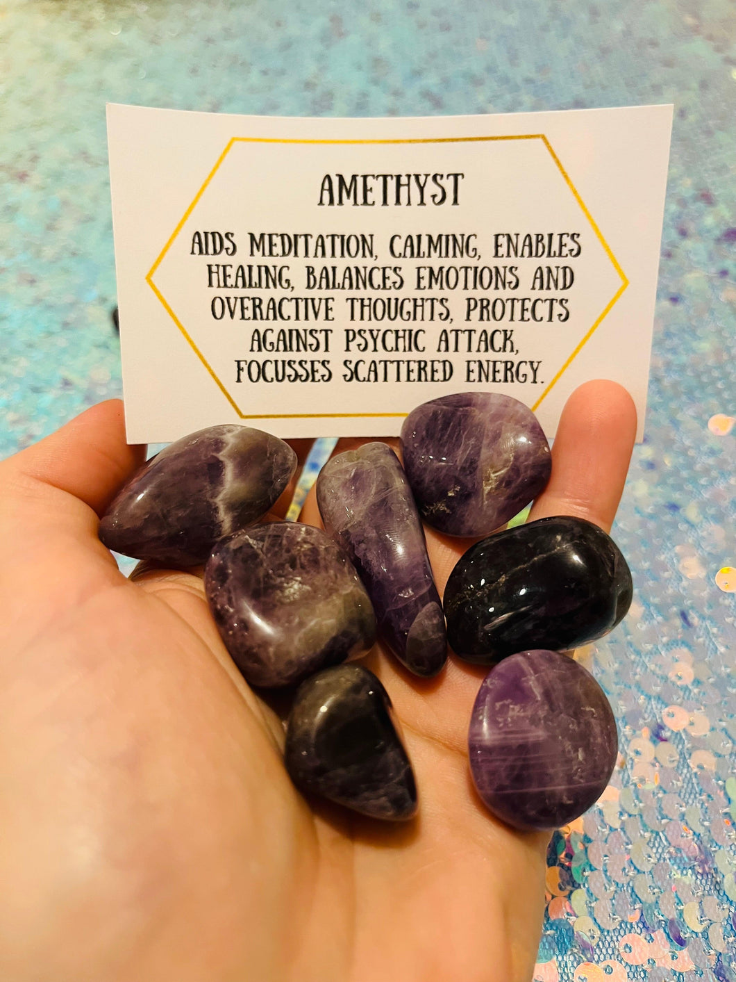 Large Amethyst Tumble Stones - Mystical Rainbow Treasures 