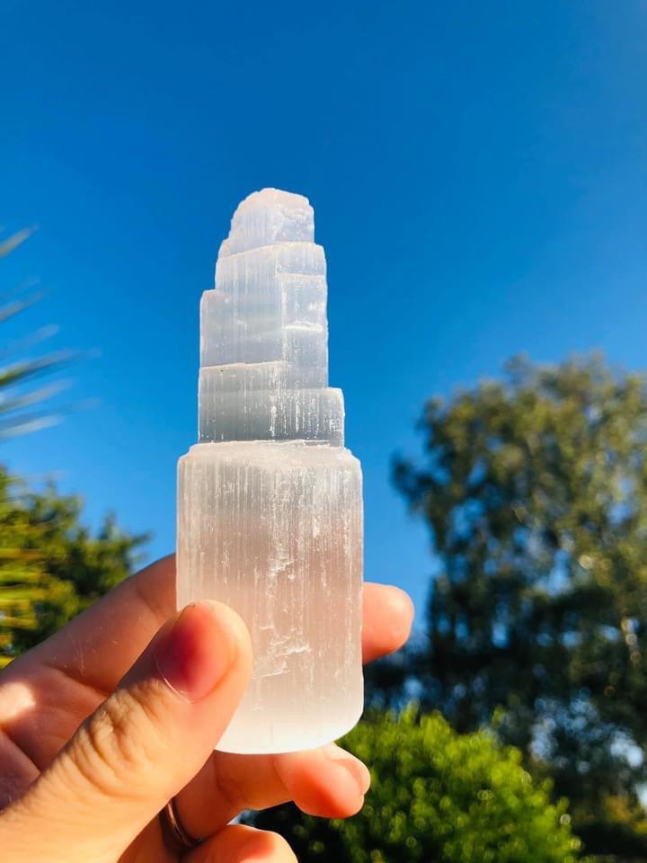 Selenite/Satin Spar Mountain - Mystical Rainbow Treasures 